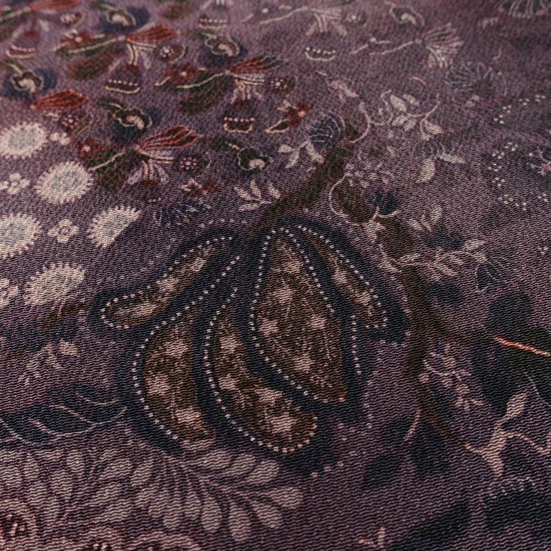 付け下げ 縮緬 付下小紋 小紋柄 正絹 幾何学柄・抽象柄 袷仕立て 身丈162cm 裄丈67.5cm 着物 紫・藤色_画像7