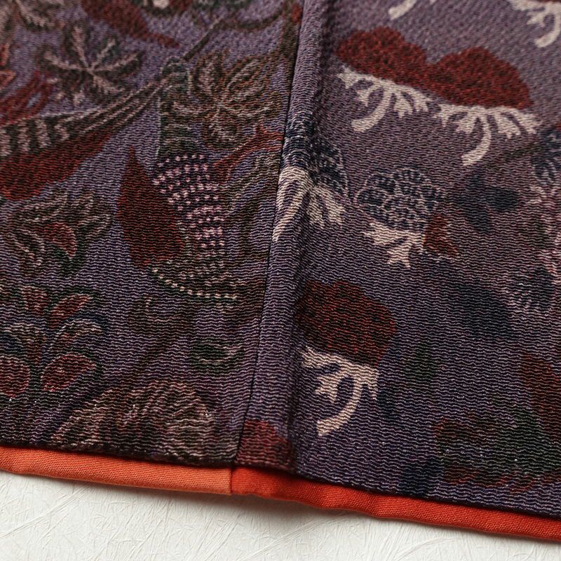 付け下げ 縮緬 付下小紋 小紋柄 正絹 幾何学柄・抽象柄 袷仕立て 身丈162cm 裄丈67.5cm 着物 紫・藤色_画像10