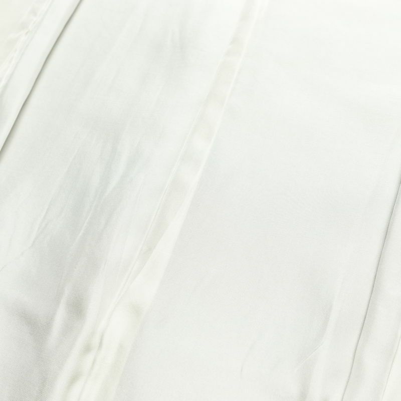 訪問着 綸子 正絹 木の葉・植物柄 袷仕立て 身丈163cm 裄丈67cm 刺繍 フォーマル ぼかし 菊 桜 紅葉 着物 共八掛 青・紺_画像17