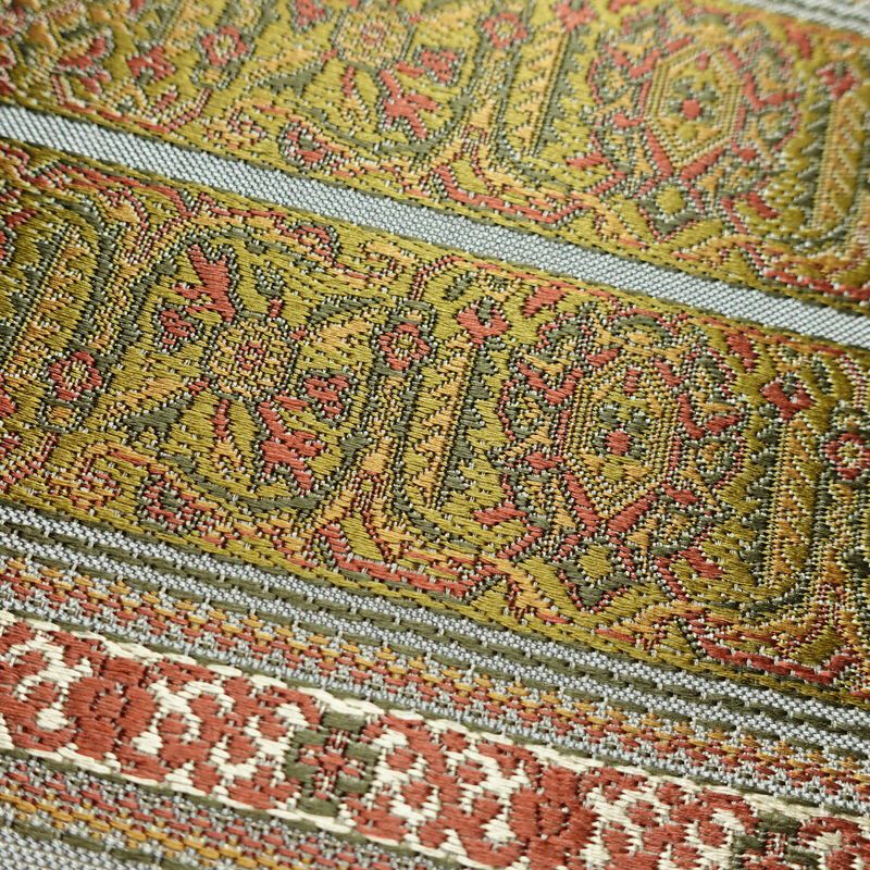 袋帯 六通柄 良品 一般用 正絹 縞柄・線柄 帯 多色使い_画像3