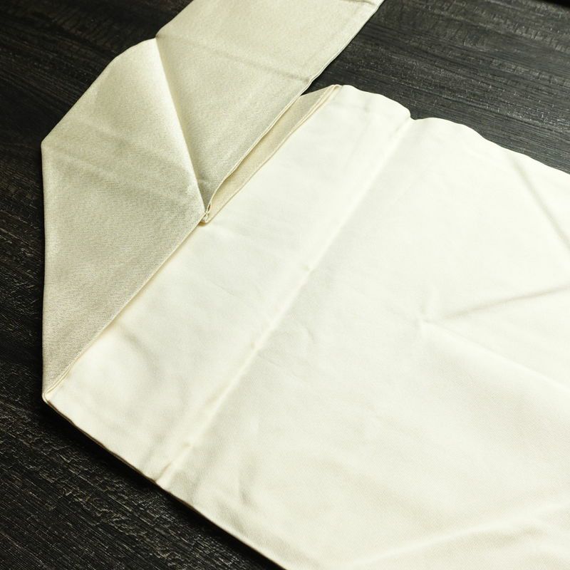 名古屋帯 太鼓柄 正絹 花柄 名古屋仕立て 金糸 帯 白_画像20