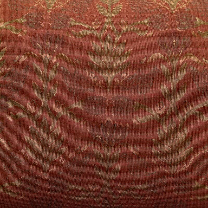 名古屋帯 六通柄 美品 正絹 木の葉・植物柄 名古屋仕立て 帯 茶_画像2