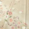 訪問着 しつけ糸付き 金駒刺繍 一つ紋付き 正絹 花柄 袷仕立て 身丈158cm 裄丈66.5cm 箔 金彩 フォーマル 着物 ベージュ_画像5