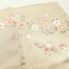 訪問着 しつけ糸付き 金駒刺繍 一つ紋付き 正絹 花柄 袷仕立て 身丈158cm 裄丈66.5cm 箔 金彩 フォーマル 着物 ベージュ_画像16