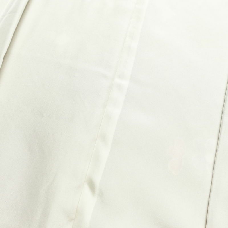 訪問着 しつけ糸付き 金駒刺繍 一つ紋付き 正絹 花柄 袷仕立て 身丈158cm 裄丈66.5cm 箔 金彩 フォーマル 着物 ベージュ_画像19