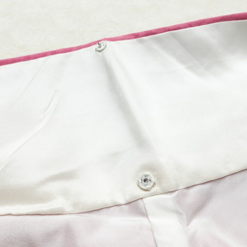 振袖 良品 正絹 花柄 袷仕立て 身丈166.5cm 裄丈69.5cm 箔 金彩 着物 成人式 二十歳の集い ピンク_画像19