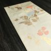 袋帯 全通柄 フォーマル用 正絹 花柄 帯 クリーム_画像19