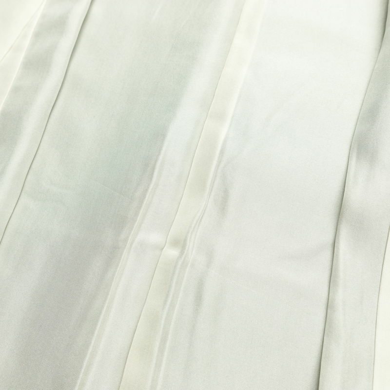 付け下げ 落款入り ふくれ織 縮緬 正絹 古典柄 袷仕立て 身丈163.5cm 裄丈66cm 箔 金彩 着物 緑・うぐいす色_画像17