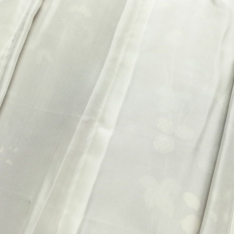 訪問着 良品 しつけ糸付き 縮緬 正絹 花柄 袷仕立て 身丈168cm 裄丈69cm 箔 金彩 フォーマル 着物 茶_画像18