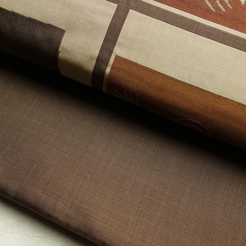 袋帯 六通柄 一般用 正絹 幾何学柄・抽象柄 帯 茶_画像8