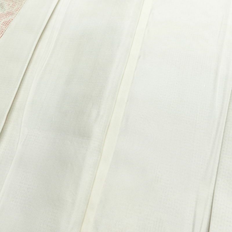 紬 しつけ糸付き 正絹 花柄 袷仕立て 身丈158.5cm 裄丈65.5cm 着物 多色使い_画像16