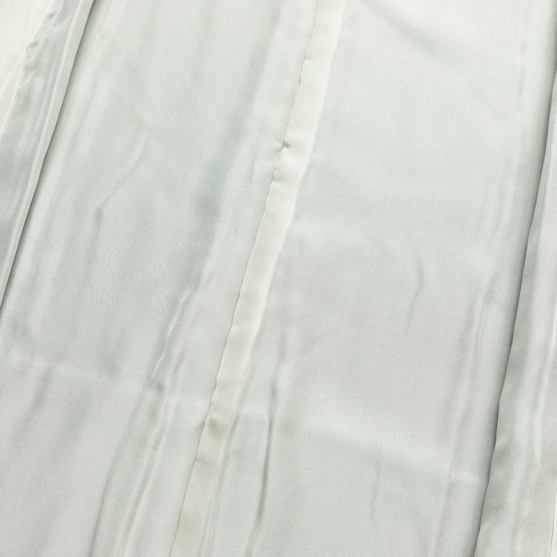 訪問着 良品 落款入り 手描き縮緬 一つ紋付き 正絹 花柄 袷仕立て 身丈160.5cm 裄丈67cm フォーマル 着物 緑・うぐいす色_画像18