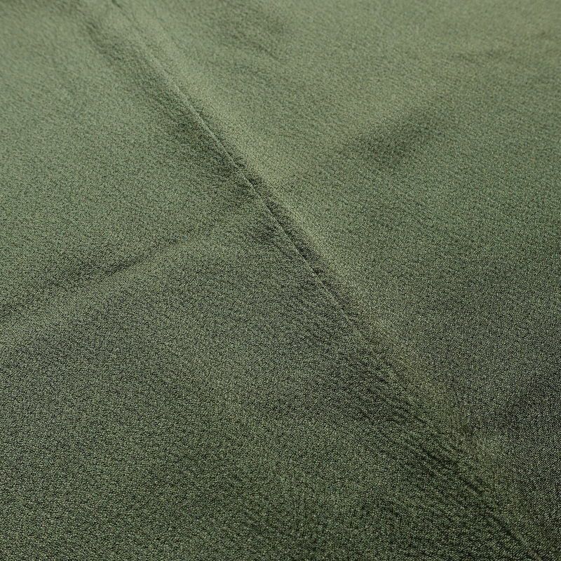 訪問着 正絹 古典柄 袷仕立て 身丈159cm 裄丈65cm 箔 金彩 フォーマル 着物 萩 菊 緑・うぐいす色_画像13