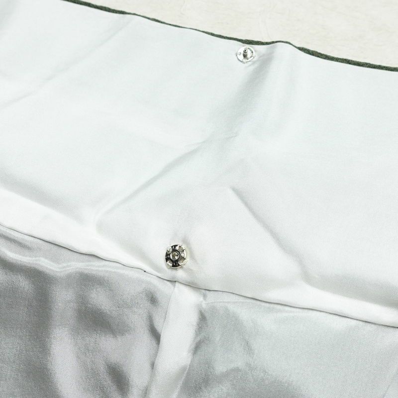 訪問着 正絹 古典柄 袷仕立て 身丈159cm 裄丈65cm 箔 金彩 フォーマル 着物 萩 菊 緑・うぐいす色_画像17