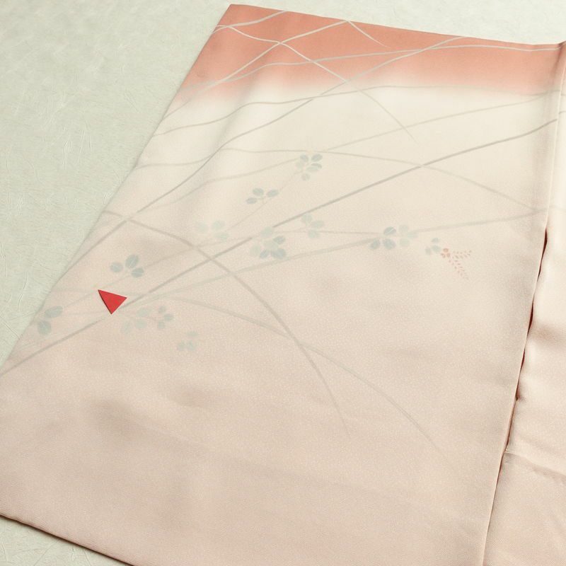 訪問着 金駒刺繍 正絹 古典柄 袷仕立て 身丈160cm 裄丈63cm 箔 共八掛 金彩 フォーマル 着物 ピンク_画像17