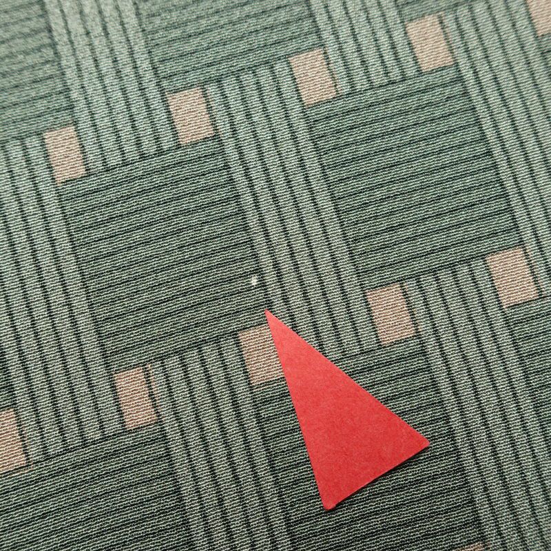 小紋 しつけ糸付き 縮緬 総柄 正絹 チェック・格子柄 袷仕立て 身丈168cm 裄丈68cm 着物 緑・うぐいす色_画像12