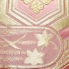 袋帯 六通柄 フォーマル用 正絹 亀甲柄 金糸 帯 ピンク_画像4