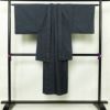 男性用 アンサンブル着物 良品 しつけ糸付き セット品 正絹 亀甲柄 袷仕立て 身丈138cm 裄丈67.5cm 青・紺_画像1