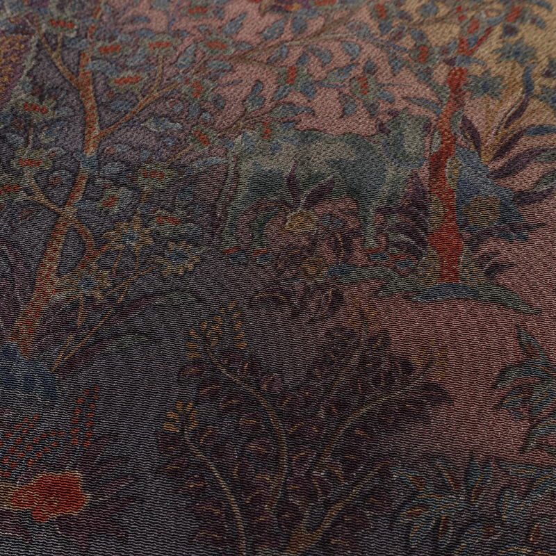 付け下げ 良品 縮緬 付下小紋 正絹 風景柄 袷仕立て 身丈159.5cm 裄丈67.5cm 着物 多色使い_画像6