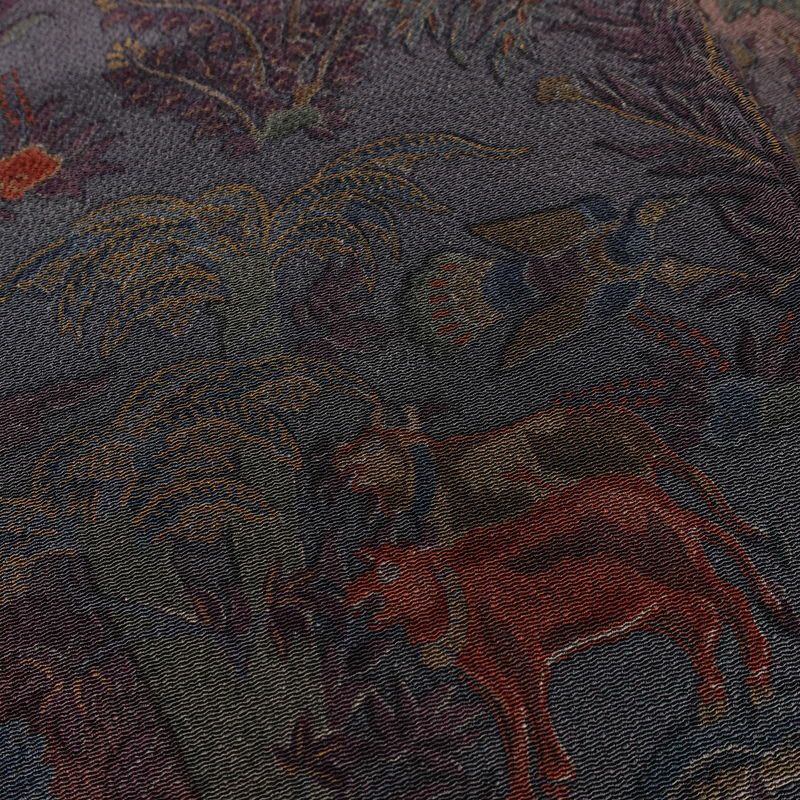 付け下げ 良品 縮緬 付下小紋 正絹 風景柄 袷仕立て 身丈159.5cm 裄丈67.5cm 着物 多色使い_画像7