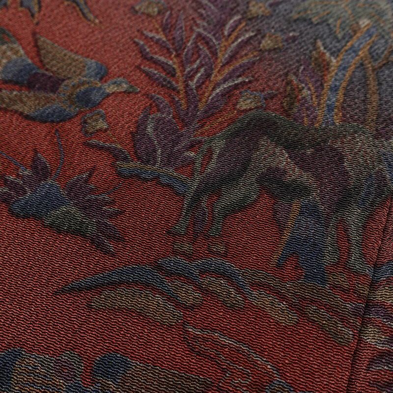 付け下げ 良品 縮緬 付下小紋 正絹 風景柄 袷仕立て 身丈159.5cm 裄丈67.5cm 着物 多色使い_画像8