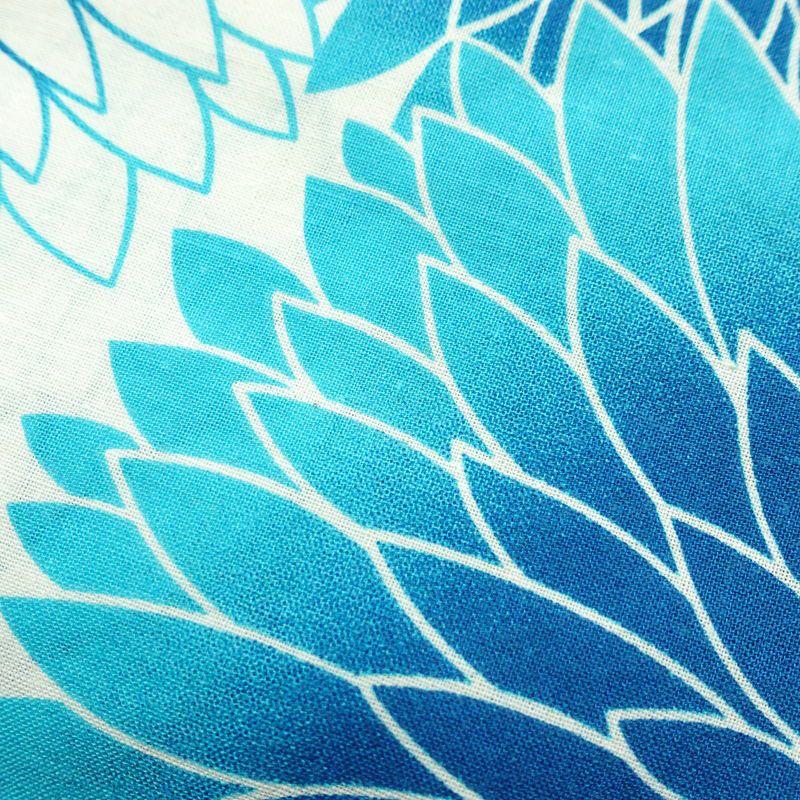 新品 浴衣 女性用 綿 平織 古典柄 浴衣 未使用品 菊 ブルー_画像4