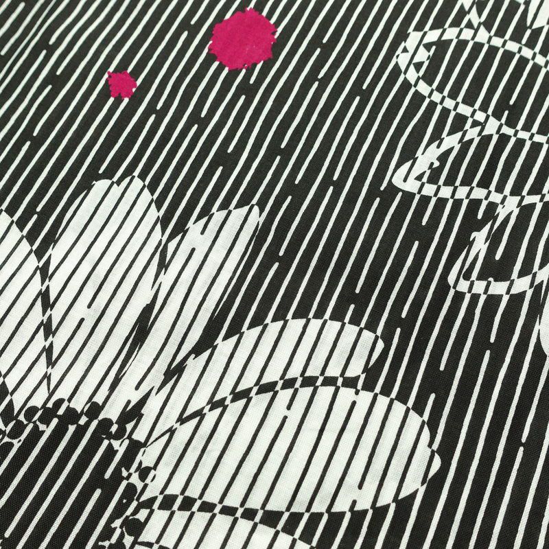 新品 浴衣 女性用 綿 平織 古典柄 浴衣 未使用品 縞 黒 白_画像7