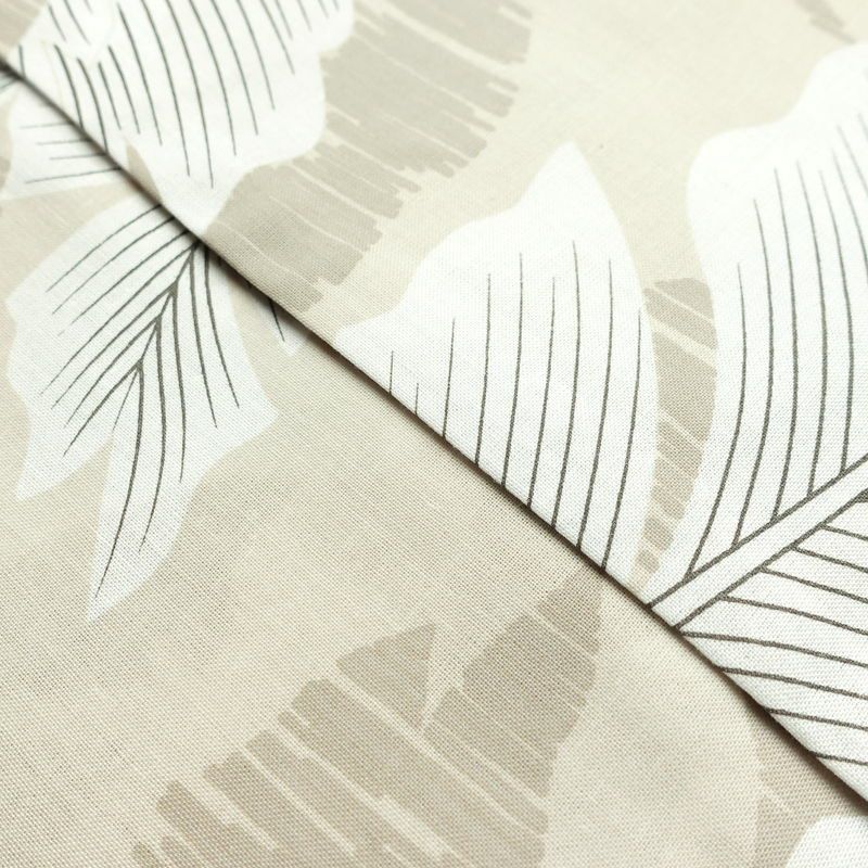 新品 浴衣 女性用 綿 平織 古典柄 浴衣 未使用品 葉っぱ ベージュ_画像12