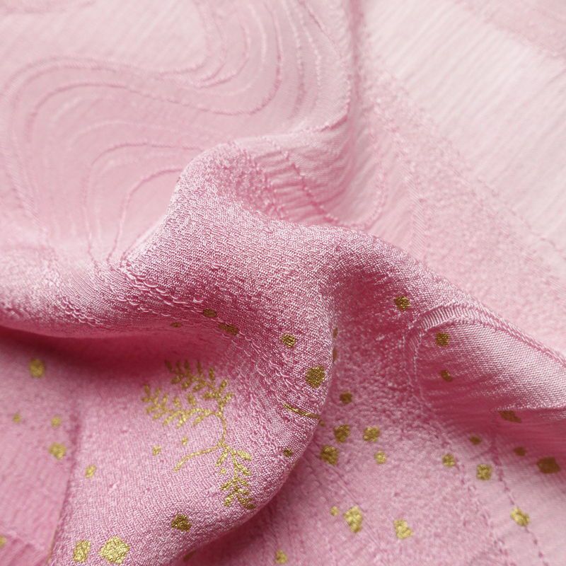 帯揚げ 正絹 流水・波柄 箔 和装小物 紫・藤色_画像13