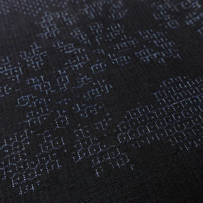 紬 良品 しつけ糸付き 正絹 古典柄 袷仕立て 身丈160cm 裄丈66cm 着物 青・紺_画像7