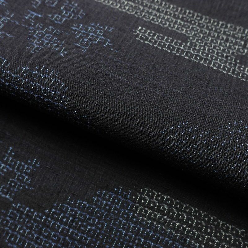 紬 良品 しつけ糸付き 正絹 古典柄 袷仕立て 身丈160cm 裄丈66cm 着物 青・紺_画像20