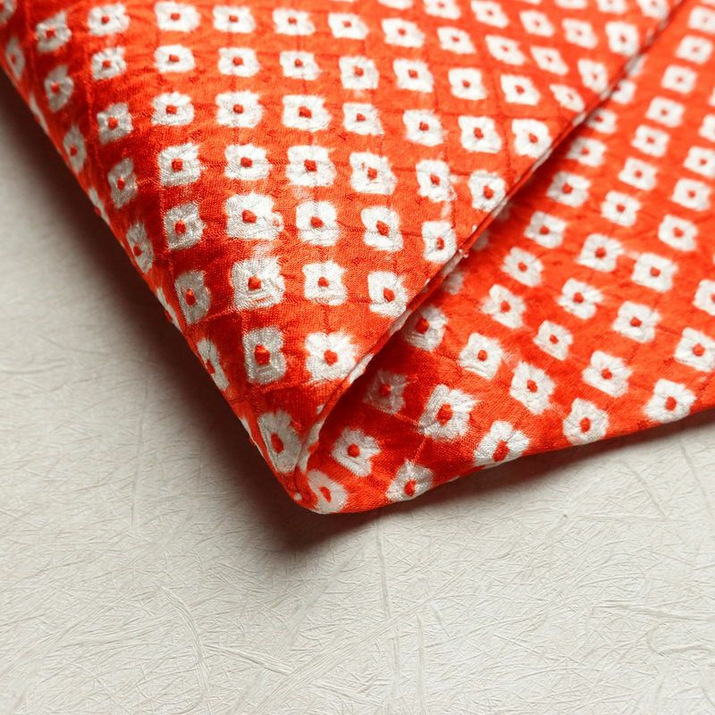 名古屋帯 全通柄 美品 絞り 総絞り 正絹 古典柄 名古屋仕立て 帯 赤・朱_画像9