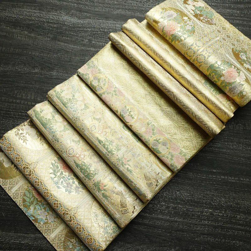 袋帯 六通柄 良品 フォーマル用 正絹 花柄 箔 金糸 帯 金・銀_画像19