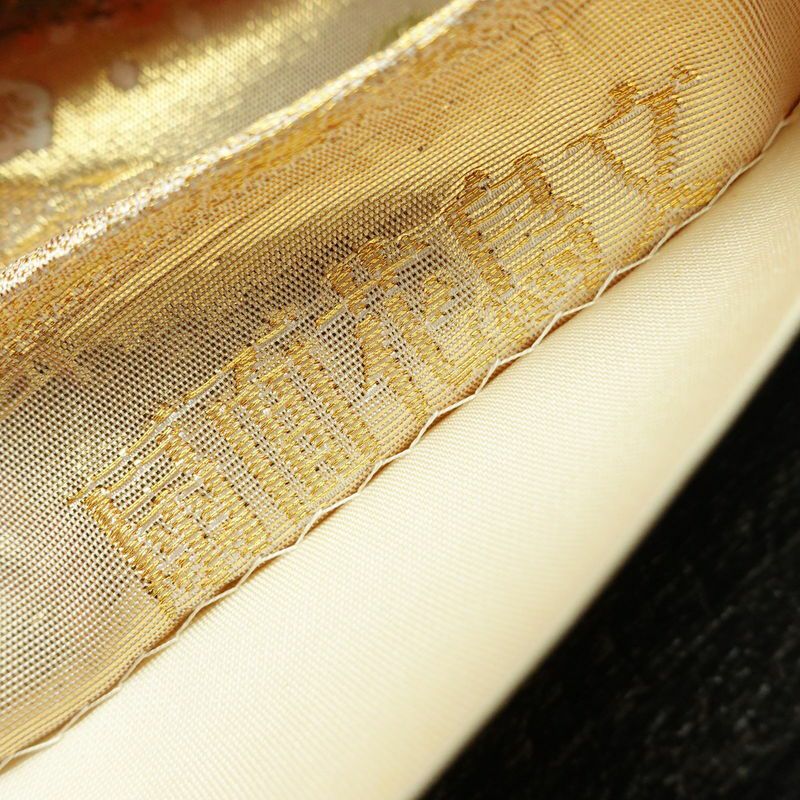 袋帯 本金二重箔 扇面花鳥 文六通柄 良品 フォーマル用 正絹 古典柄 箔 金糸 帯 金・銀_画像21