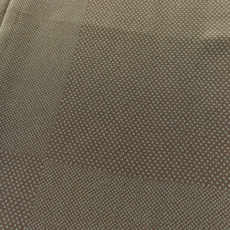 小紋 縮緬 正絹 チェック・格子柄 袷仕立て 身丈154cm 裄丈63cm 着物 緑・うぐいす色_画像6