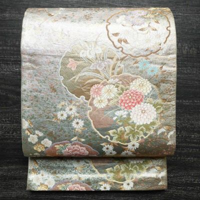 袋帯 六通柄 フォーマル用 正絹 古典柄 箔 金糸 帯 金・銀 | 六通柄