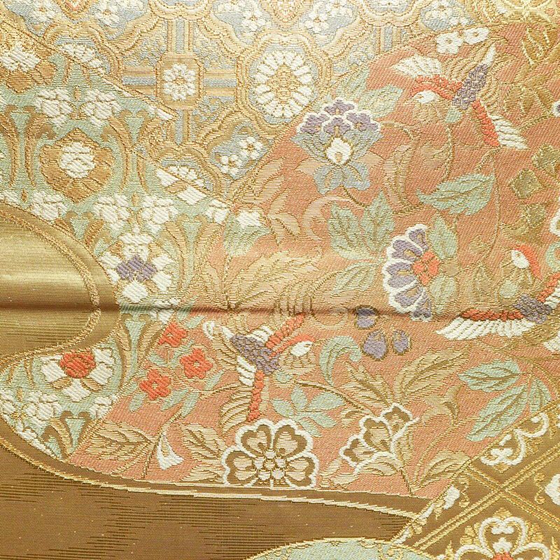 袋帯 飾彩文様錦 六通柄 フォーマル用 正絹 幾何学柄・抽象柄 箔 金糸 帯 金・銀_画像2