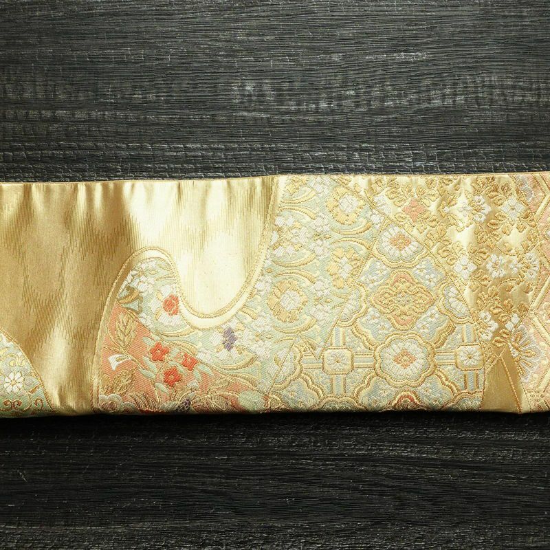 袋帯 飾彩文様錦 六通柄 フォーマル用 正絹 幾何学柄・抽象柄 箔 金糸 帯 金・銀_画像13