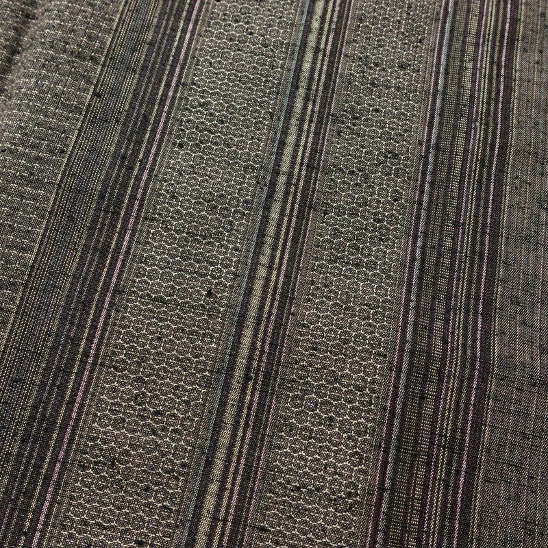 紬 良品 正絹 縞柄・線柄 袷仕立て 身丈166cm 裄丈66.5cm 茶_画像6