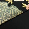 袋帯 六通柄 良品 振袖用 正絹 古典柄 刺繍 金糸 帯 蝶 菊 黒_画像13