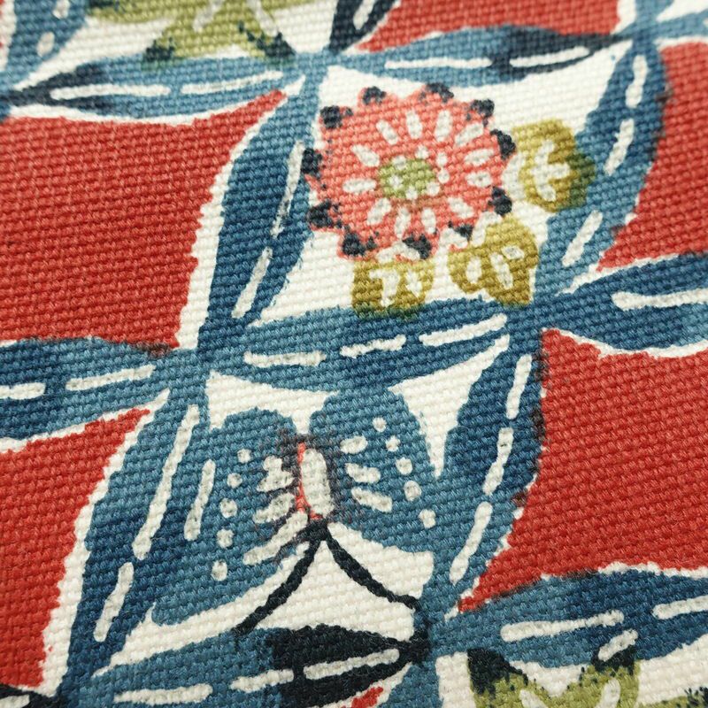 名古屋帯 全通柄 正絹 古典柄 松葉仕立て 七宝 蝶 紅葉 帯 赤・朱_画像6