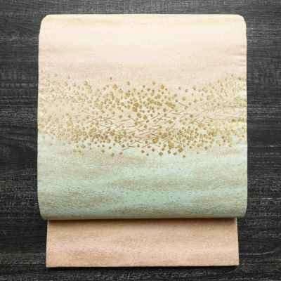 袋帯 全通柄 良品 フォーマル用 正絹 その他の柄 箔 金通し 金糸 帯 多色使い
