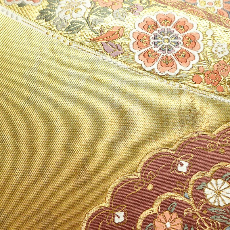 袋帯 六通柄 フォーマル用 正絹 幾何学柄・抽象柄 箔 金糸 帯 金・銀_画像6