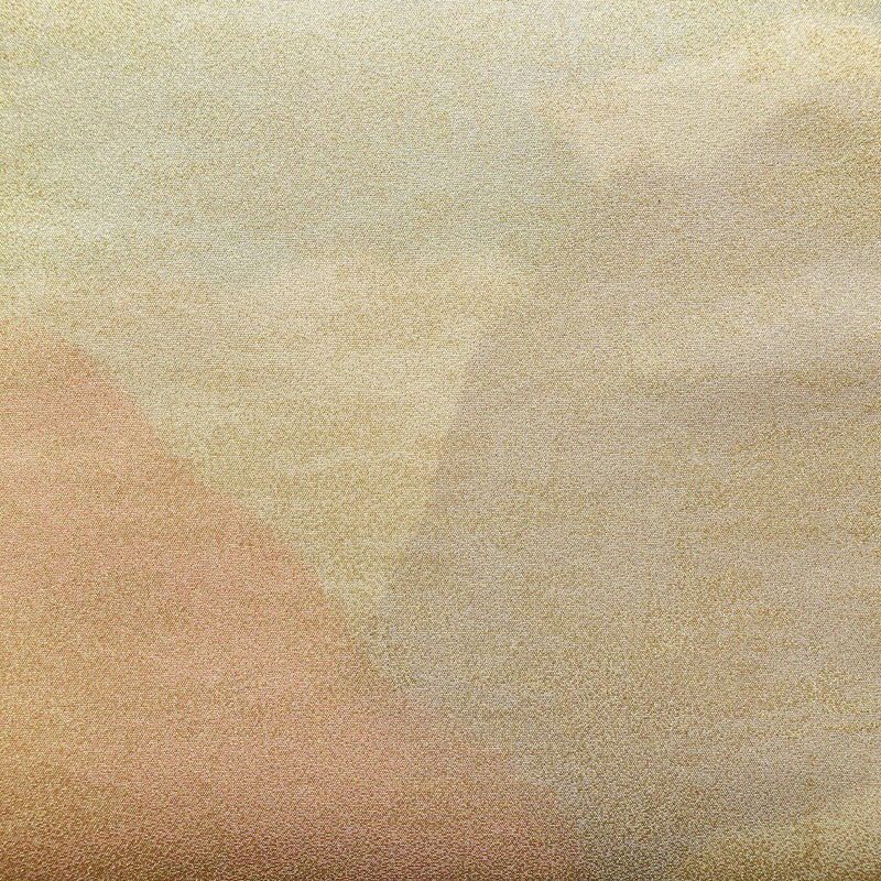 袋帯 全通柄 良品 フォーマル用 正絹 幾何学柄・抽象柄 金糸 帯 ベージュ_画像2