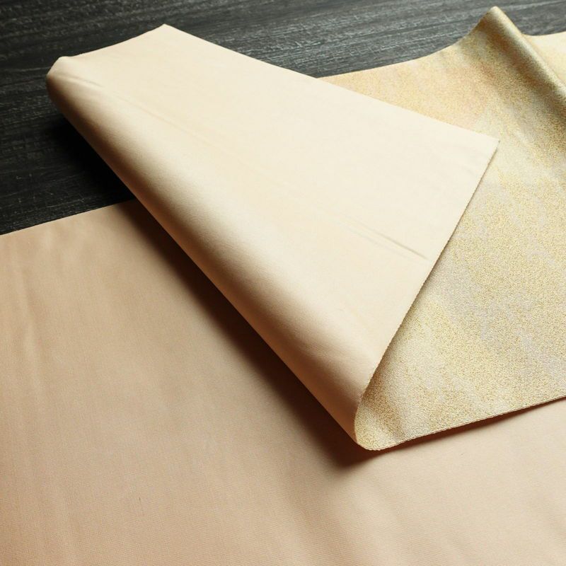 袋帯 全通柄 良品 フォーマル用 正絹 幾何学柄・抽象柄 金糸 帯 ベージュ_画像9