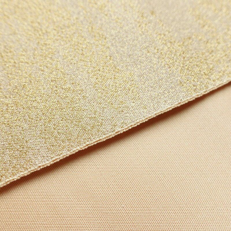 袋帯 全通柄 良品 フォーマル用 正絹 幾何学柄・抽象柄 金糸 帯 ベージュ_画像12