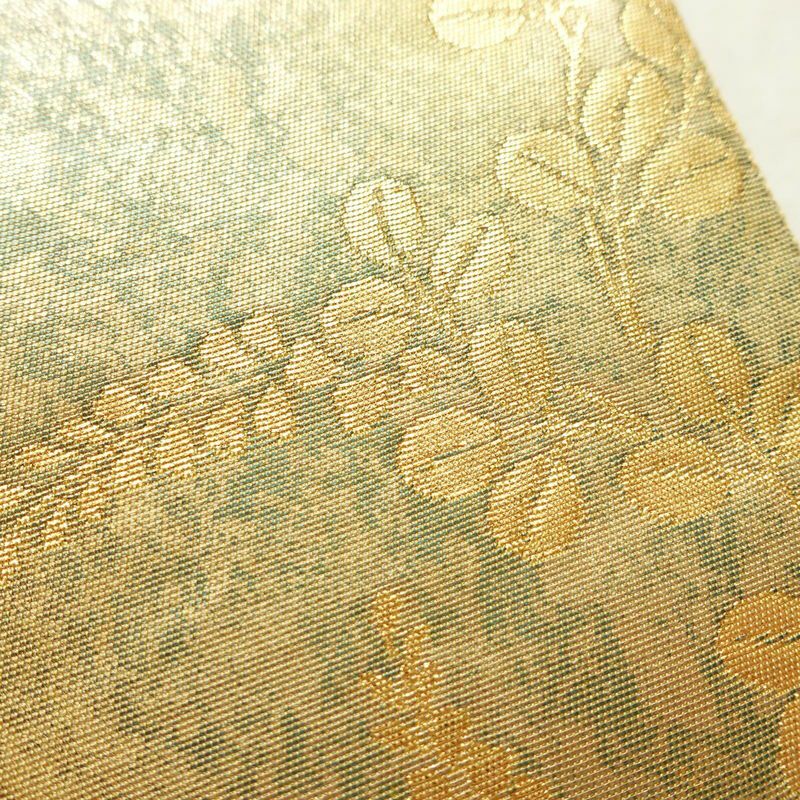 袋帯 太鼓柄 落款入り フォーマル用 正絹 古典柄 箔 帯 金・銀_画像6