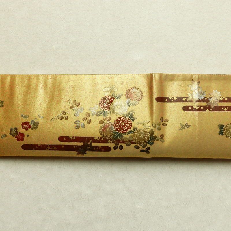 袋帯 太鼓柄 落款入り フォーマル用 正絹 古典柄 箔 帯 金・銀_画像12