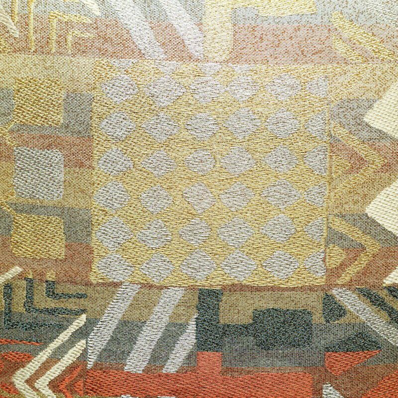 袋帯 六通柄 良品 フォーマル用 正絹 幾何学柄・抽象柄 金糸 帯 多色使い_画像2