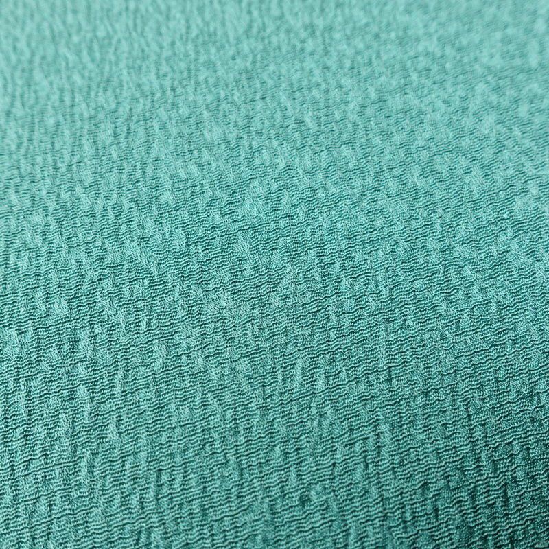 色無地 二代目清次郎作 落款入り しつけ糸付き 縮緬 正絹 無地 袷仕立て 身丈163.5cm 裄丈67cm フォーマル 着物 白群色 青・紺_画像6